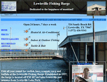 Tablet Screenshot of lewisvillefishingbarge.com